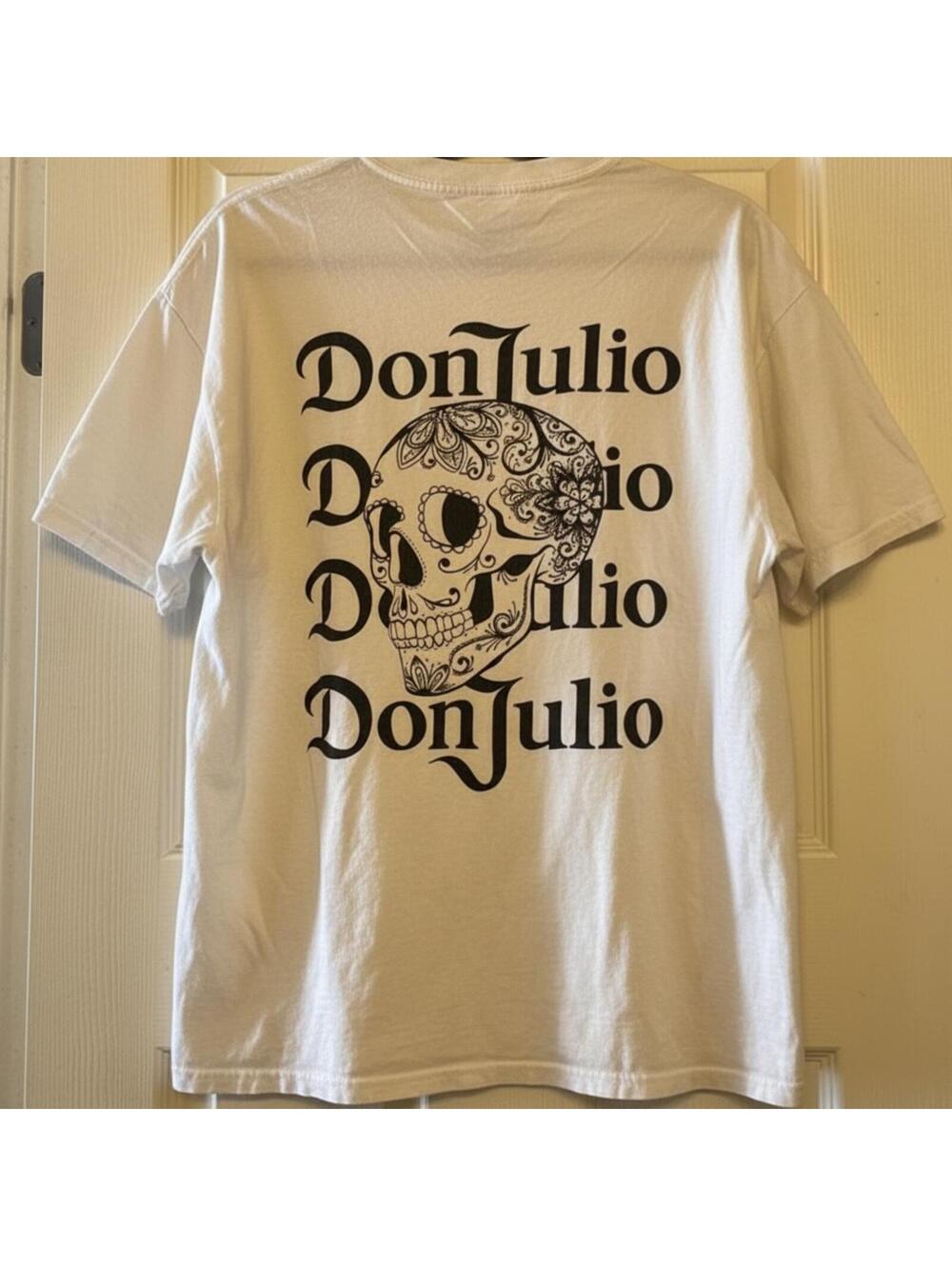 Don Julio White Graphic T-Shirt with Skull Design